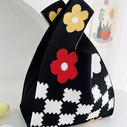 Thickened Woven Handbag with Shoulder Strap