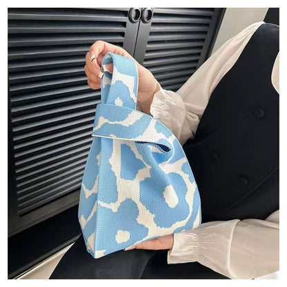 Thickened Woven Handbag with Shoulder Strap