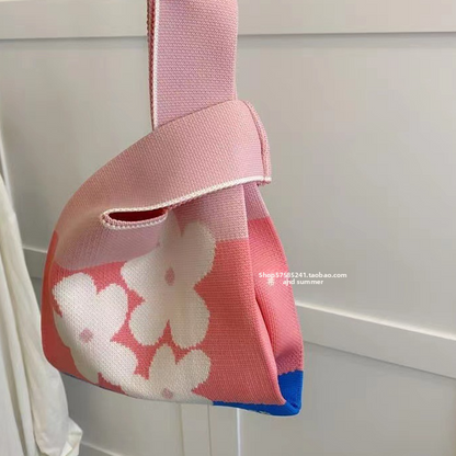 Thickened Woven Handbag with Shoulder Strap