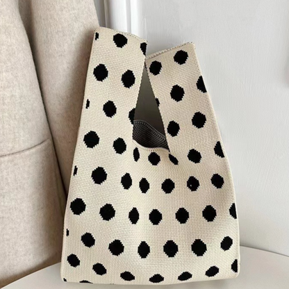 Thickened Woven Handbag with Shoulder Strap