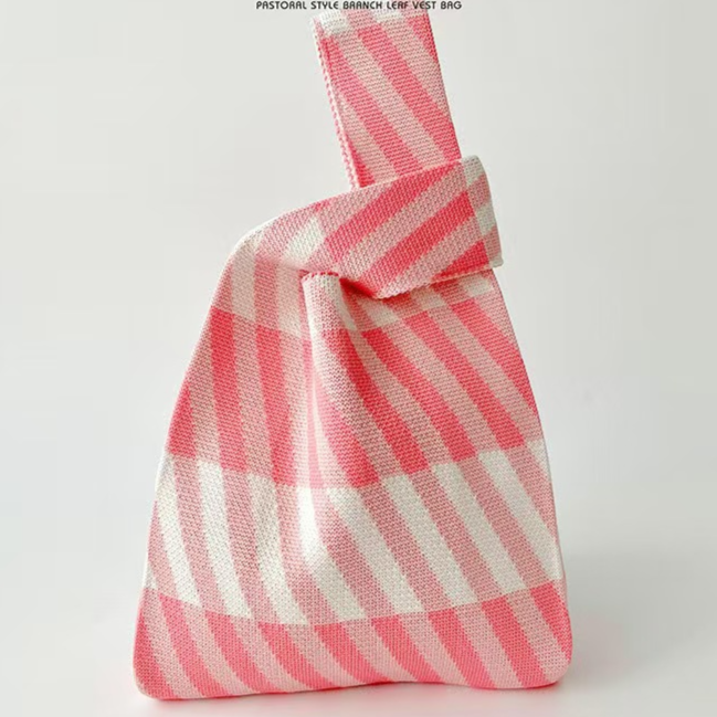 Thickened Woven Handbag with Shoulder Strap