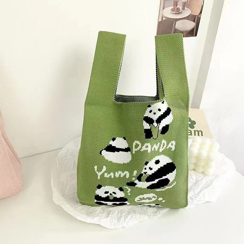 Thickened Woven Handbag with Shoulder Strap