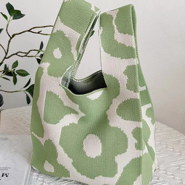 Thickened Woven Handbag with Shoulder Strap