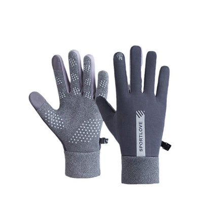 Thickly insulated cycling gloves
