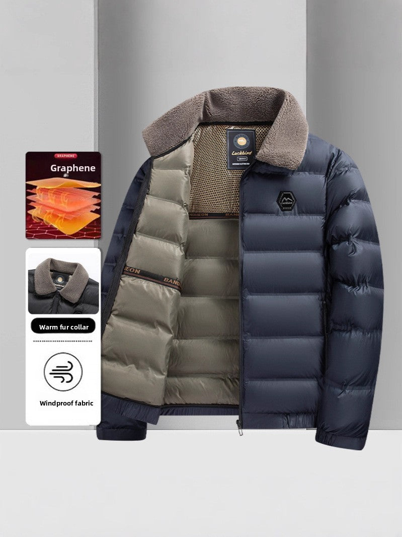 Thickly-lined warm cotton coat
