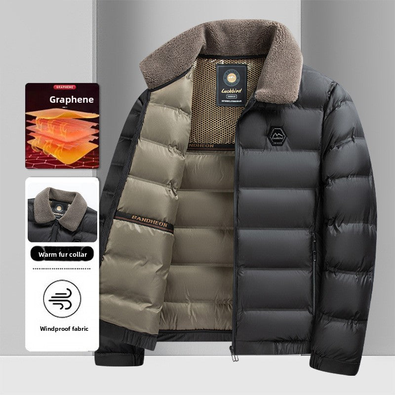 Thickly-lined warm cotton coat