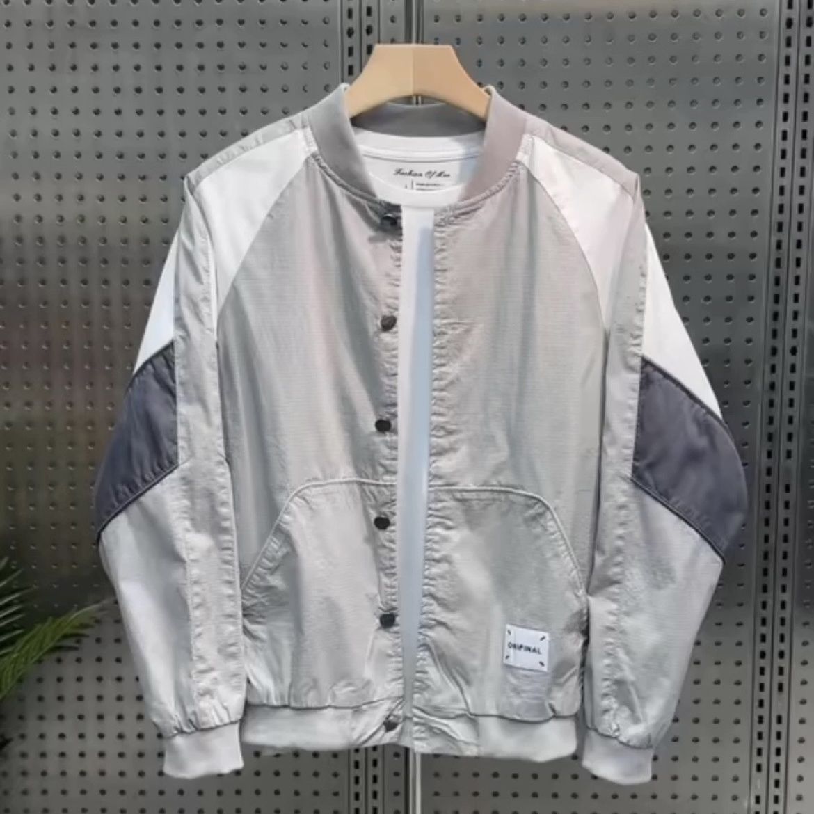 Thin Baseball Collar Jacket