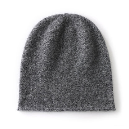 Thin cashmere knit hat