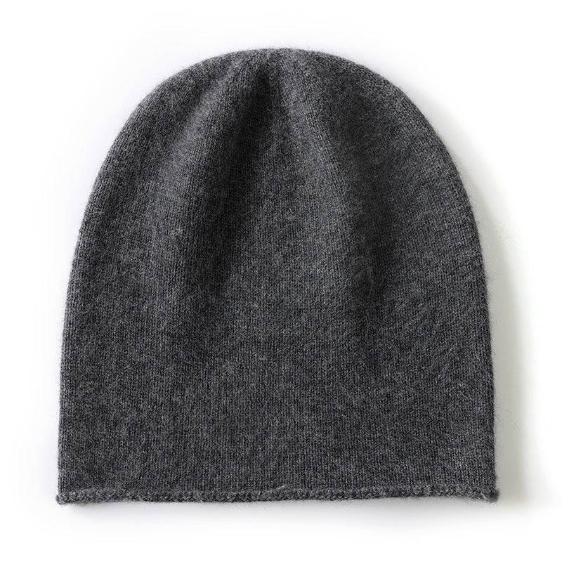Thin cashmere knit hat