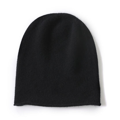 Thin cashmere knit hat