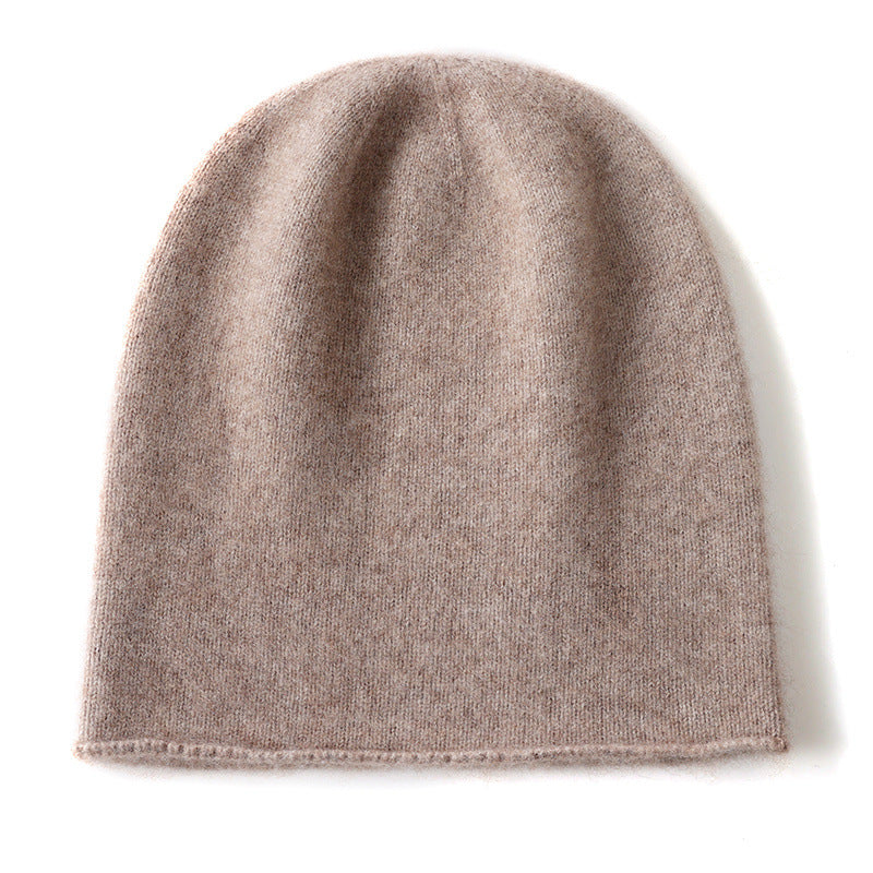 Thin cashmere knit hat