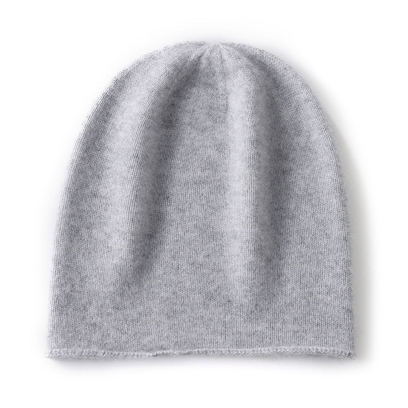 Thin cashmere knit hat
