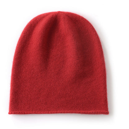 Thin cashmere knit hat