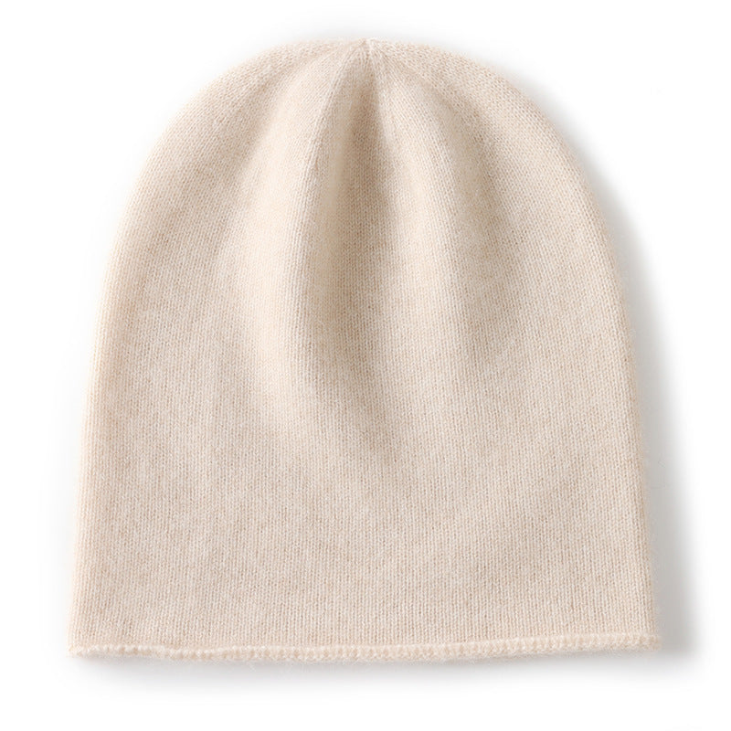 Thin cashmere knit hat