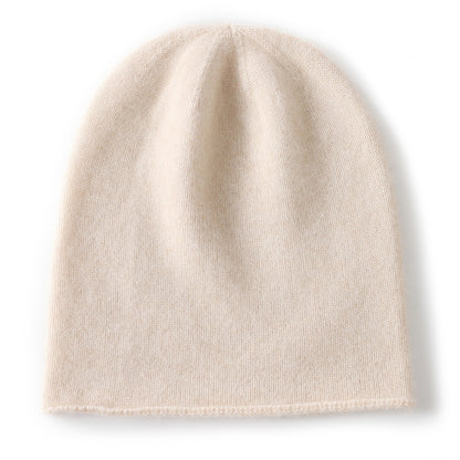 Thin cashmere knit hat