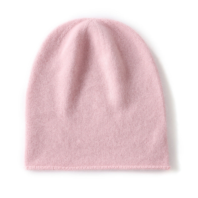 Thin cashmere knit hat