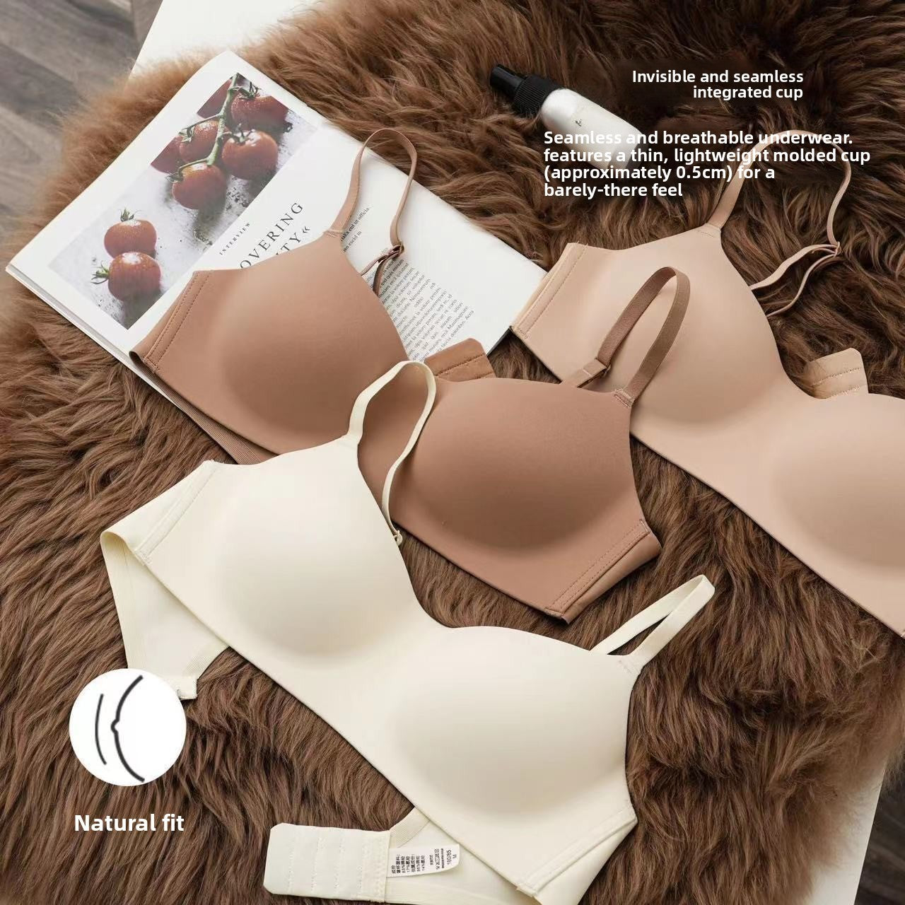 Thin Cup Seamless Push-Up Bra