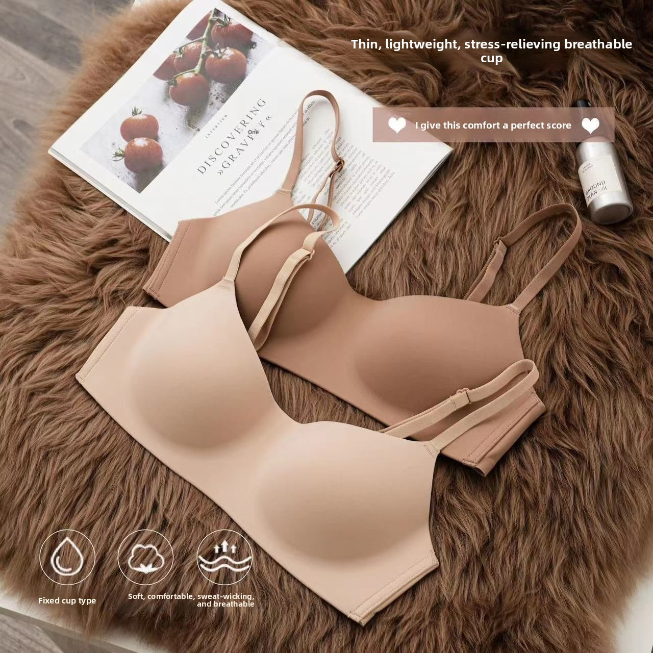 Thin Cup Seamless Push-Up Bra