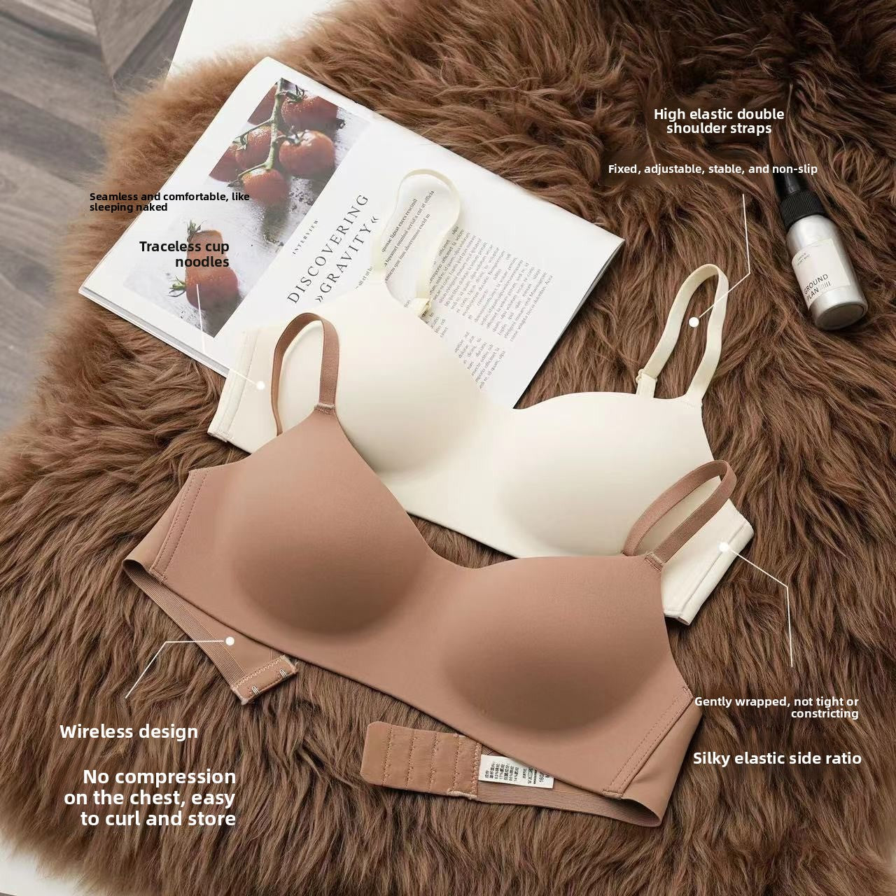 Thin Cup Seamless Push-Up Bra