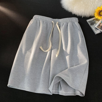 Thin five-inch waffle shorts