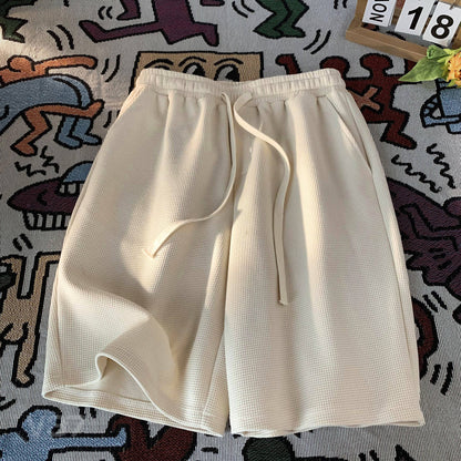 Thin five-inch waffle shorts