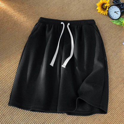Thin five-inch waffle shorts