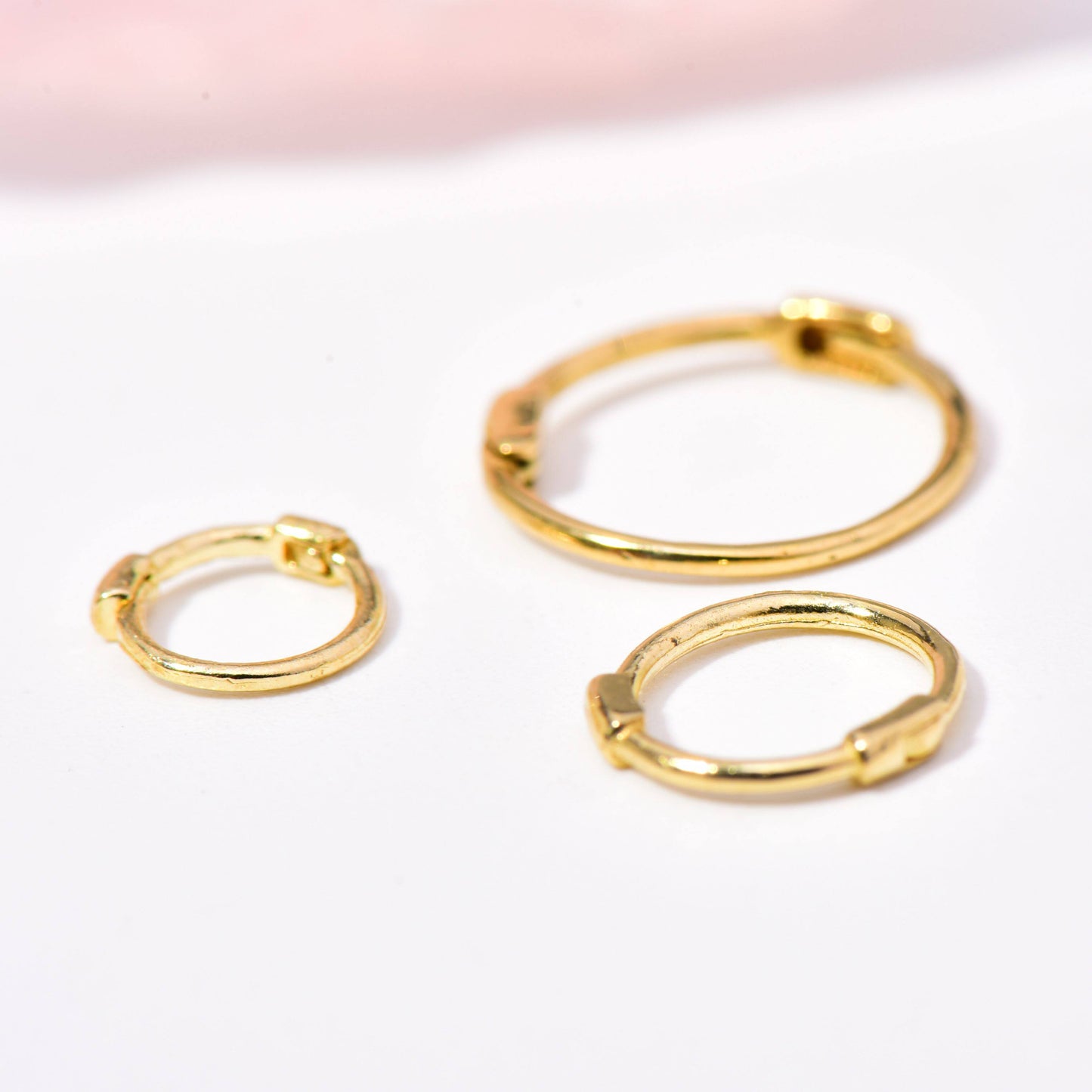 Thin Gold Circle Earrings