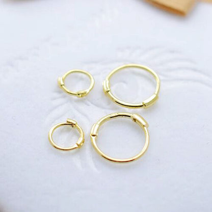 Thin Gold Circle Earrings