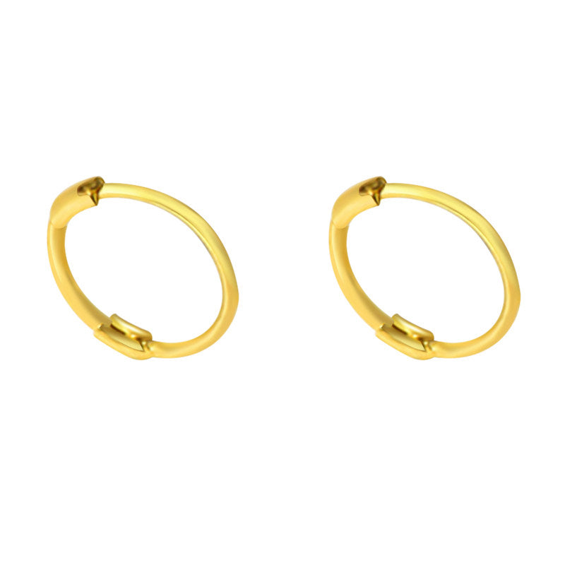 Thin Gold Circle Earrings