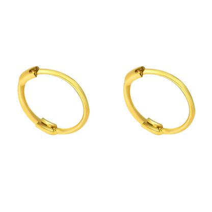 Thin Gold Circle Earrings