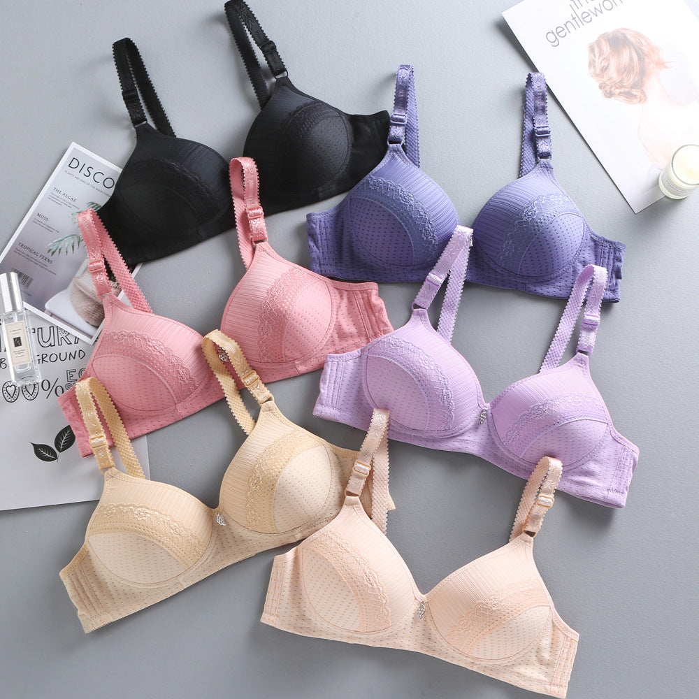 Thin lace bra without underwire