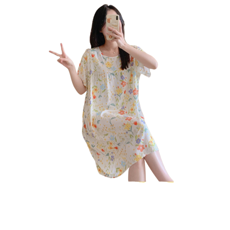 Thin sleeping dresses for women in spring autumn and summer