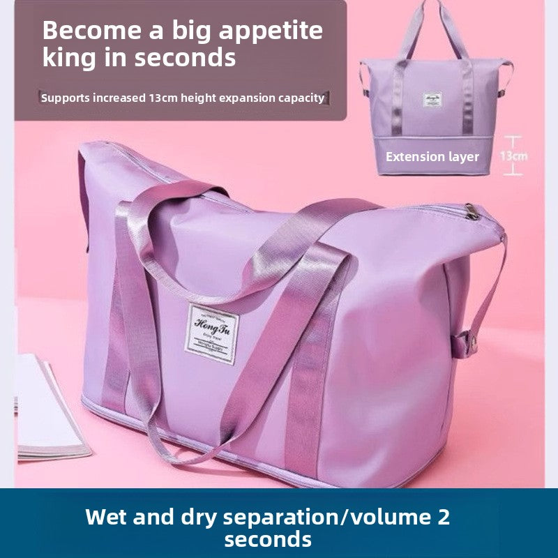 This travel bag has a large capacity and a super large handle