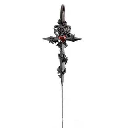 Thorn rose pierced hanging ear stud earrings
