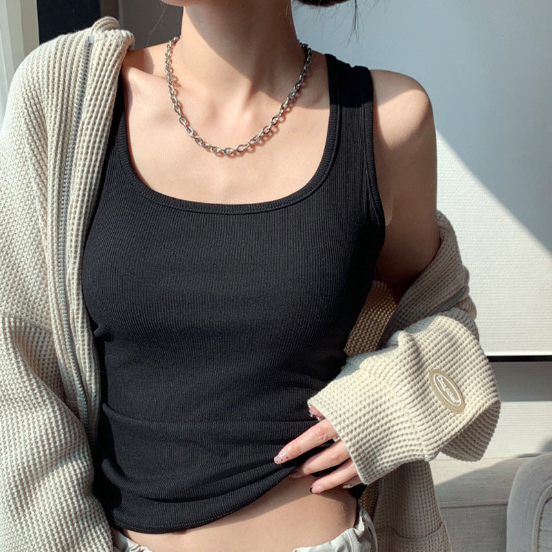 Threaded anti-glare sleeveless thin inner layer