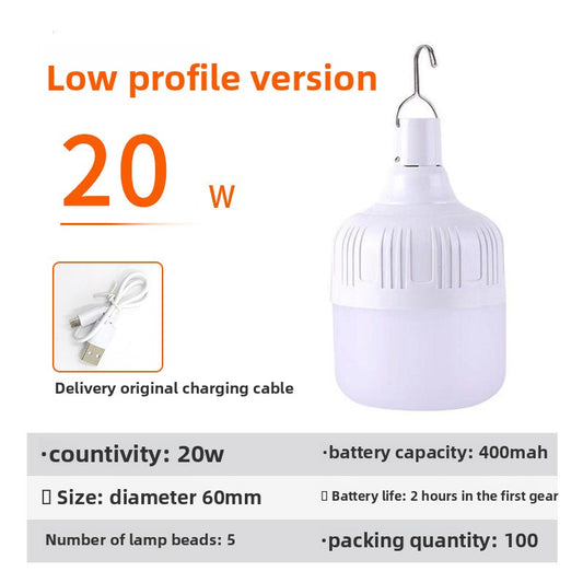 Three-color adjustable usb charging bulb