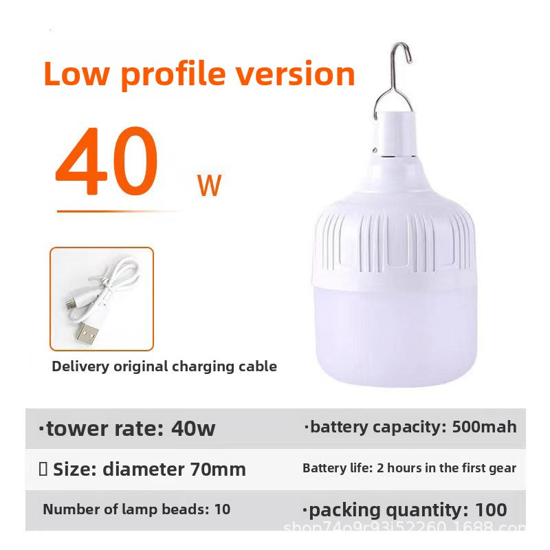 Three-color adjustable usb charging bulb