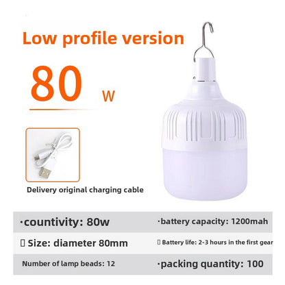 Three-color adjustable usb charging bulb