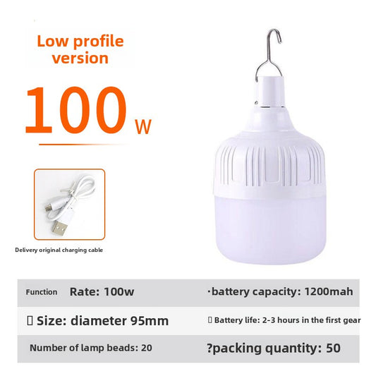 Three-color adjustable usb charging bulb