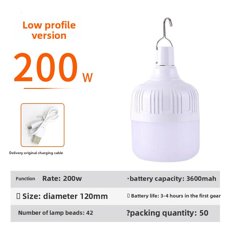 Three-color adjustable usb charging bulb