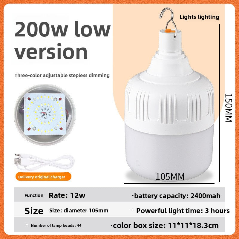 Three-color adjustable usb charging bulb