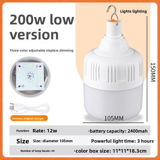 Three-color adjustable usb charging bulb
