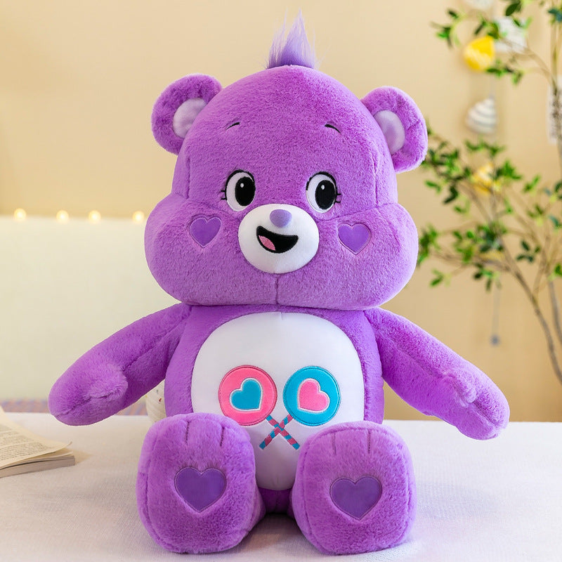 Three-Color Bear Plush Doll Rainbow Stuffed Toy