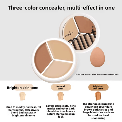 Three-Color Concealer Palette