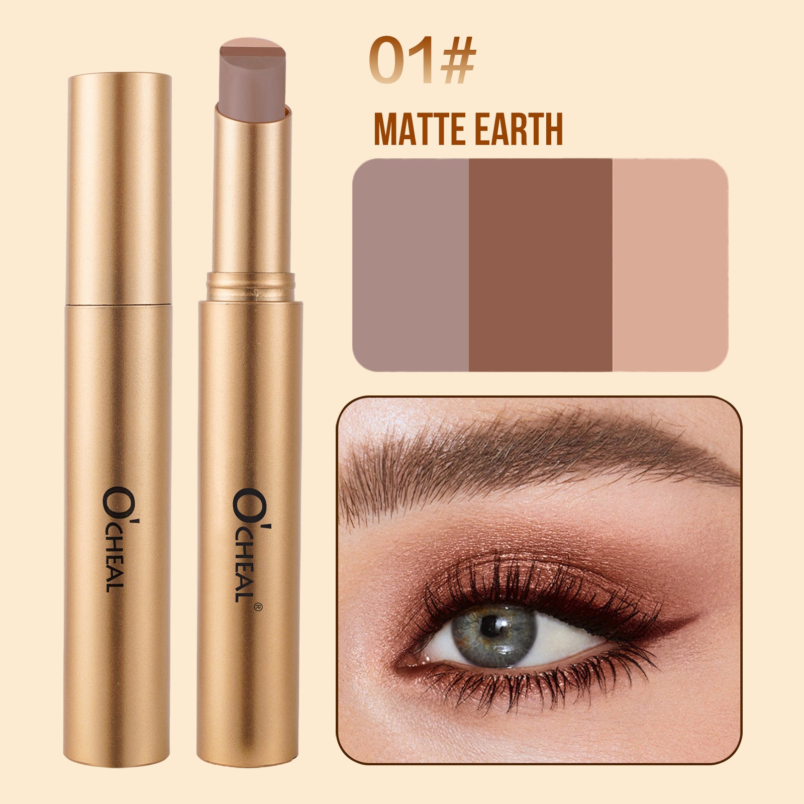 Three-Color Eye Shadow Stick