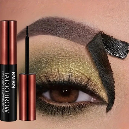 Three-color peel-and-stick eyebrow pencil