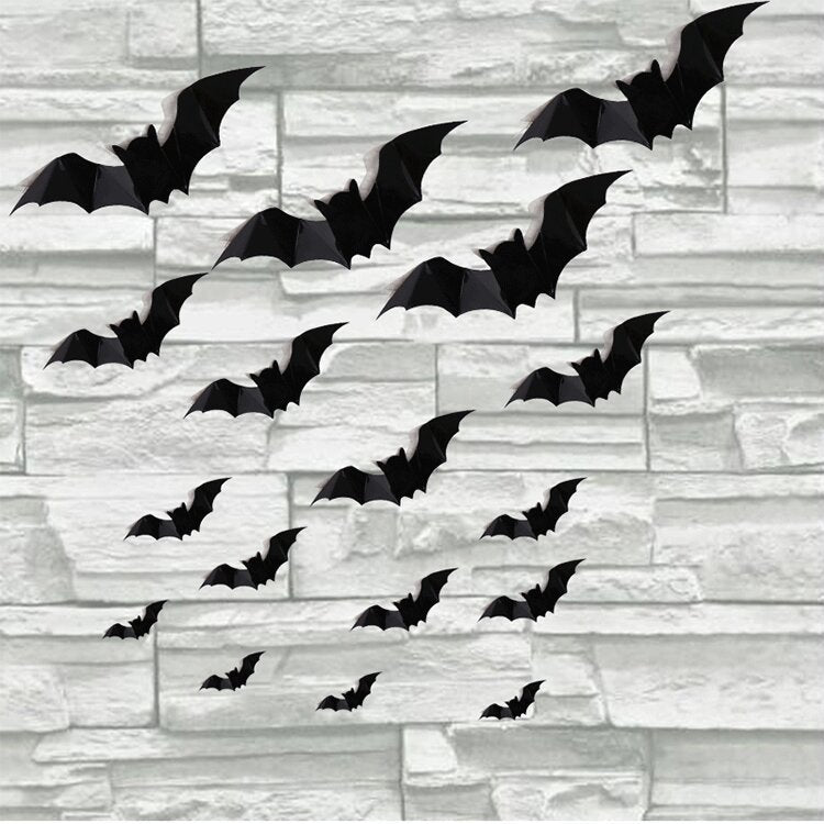 Three-dimensional Bat Self-Adhesive Wall Paper