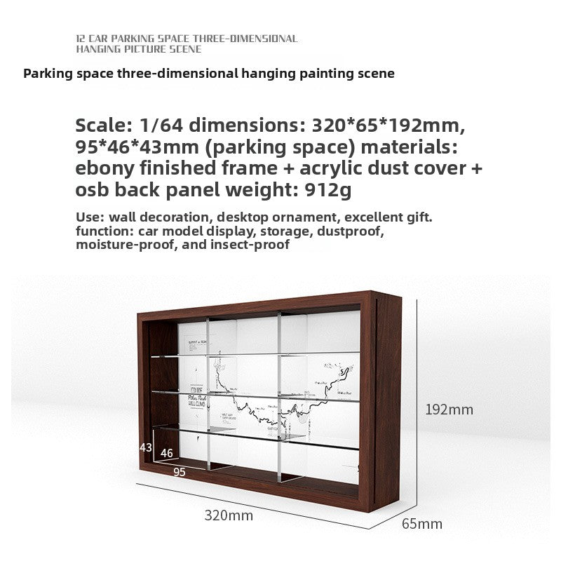 Three-dimensional Car Model Wall Display