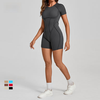 Three-dimensional connected yoga suit