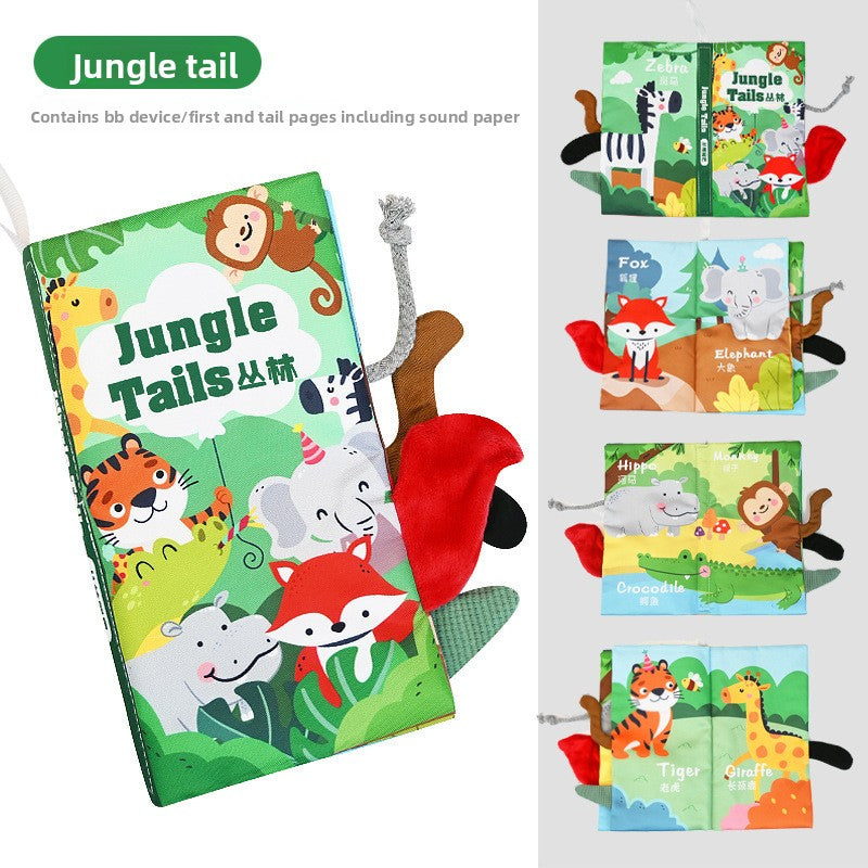 Three-dimensional fruit and vegetable dinosaur tail early education book